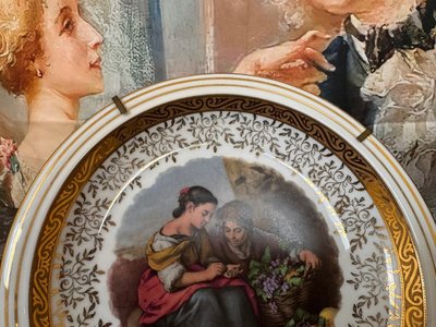 Pair of plates in D'Uzès porcelain