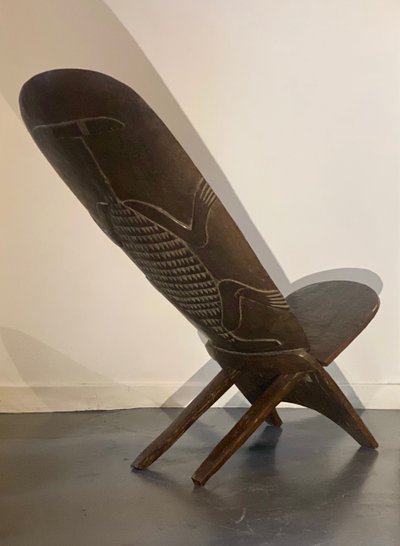 Chaise à palabres SENOUFO gravée 