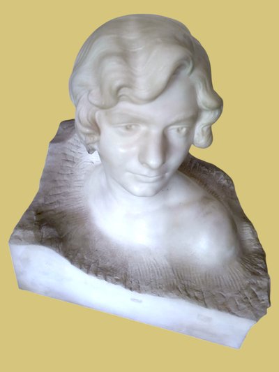 Busto in marmo di Carrara firmato Vastok