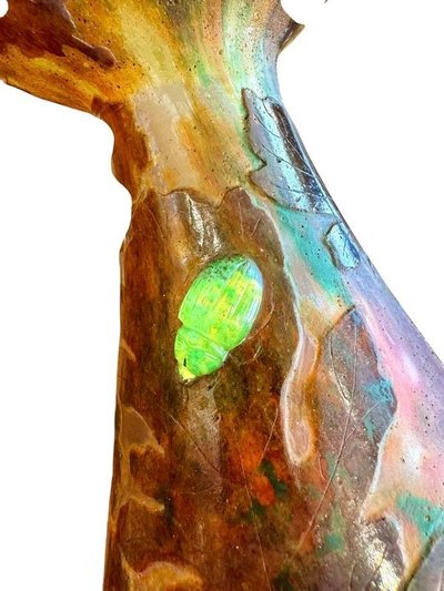 Daum Rare Calice Vase "Feuilles De Chênes Et Cabochons" (Eichenblätter und Cabochons)