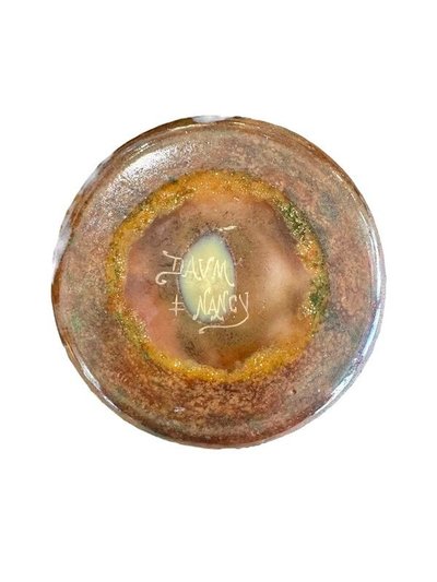 Daum Rare Calice Vase "Feuilles De Chênes Et Cabochons" (Eichenblätter und Cabochons)