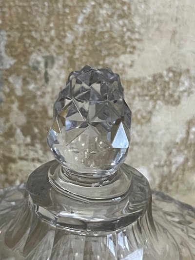Drageoir Kristall Diamantspitzen Baccarat 1825-1840