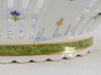 LIMOGES HAVILAND Dekor Vieux Paris Tafelaufsatz Korb Paniere