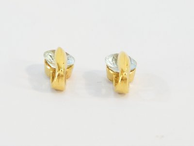 Pendente e orecchini con acquamarina in oro 750/1000