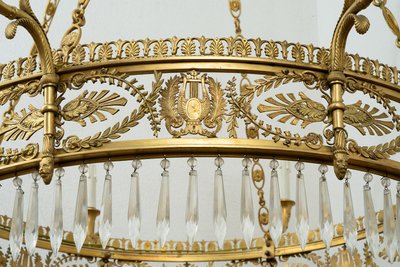 Antico lampadario Impero, Francia, XIX secolo.