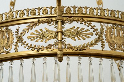 Antico lampadario Impero, Francia, XIX secolo.