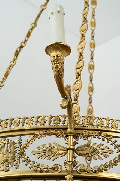 Antico lampadario Impero, Francia, XIX secolo.