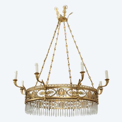 Antico lampadario Impero, Francia, XIX secolo.