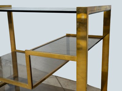 Small brass table attributed to Romeo Rega for Saporiti. 70's period.