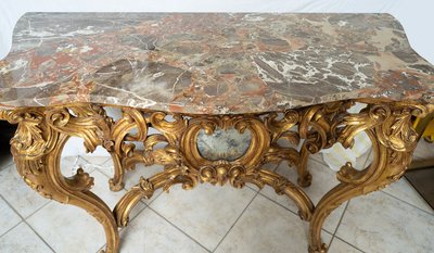Antique Napoleon III console table France 19th century.