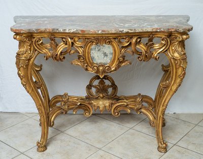 Antique Napoleon III console table France 19th century.