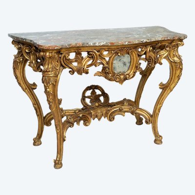 Antique Napoleon III console table France 19th century.