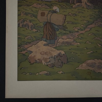 Lithograph by Henri Rivière La Féérie des Heures - La Pleine Lune