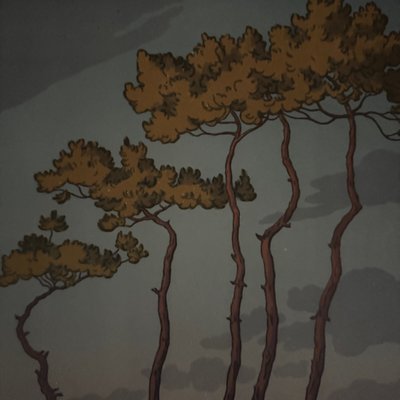 Lithograph by Henri Rivière La Féérie des Heures - La Pleine Lune