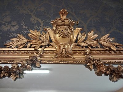 Specchio del XIX secolo con ghirlande 181 x 111