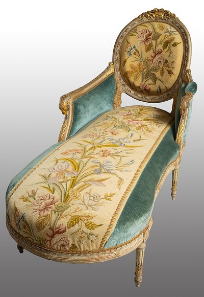Dormeuse Ancienne Napoleon III, Frankreich, 19. Jahrhundert.