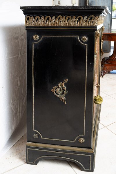 Antique Napoleon III France 19th century Boulle-style sideboard.