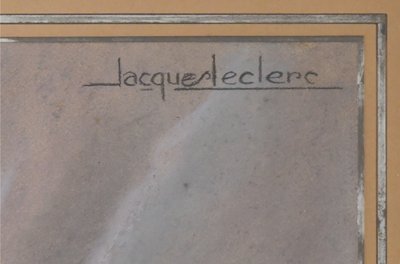 Julien Jacques LECLERC (1887-1972) "Akt mit schwarzer Spitze" Pastellmalerei