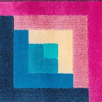 Tappeto geometrico in lana italiana degli anni '80 di Missoni per T&J Vestor