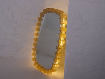 Amber Acrylic Luminous Mirror.