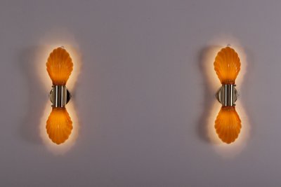 Paar italienische Wandleuchten "Muschel".