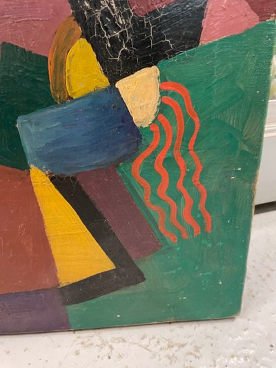 Jozef Popczyk Abstract Cubist composition Circa 1930 Oil on canvas