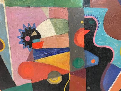 Jozef Popczyk Abstract Cubist composition Circa 1930 Oil on canvas