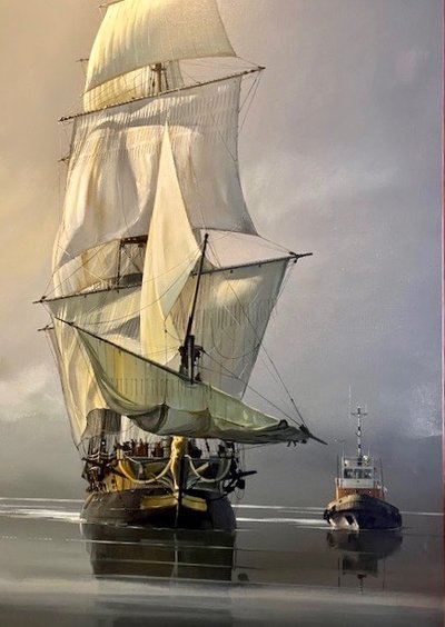 L'Hermione en Seine von Dirk Verdoorn
