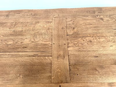 Solid oak extensible table - France, 1950s