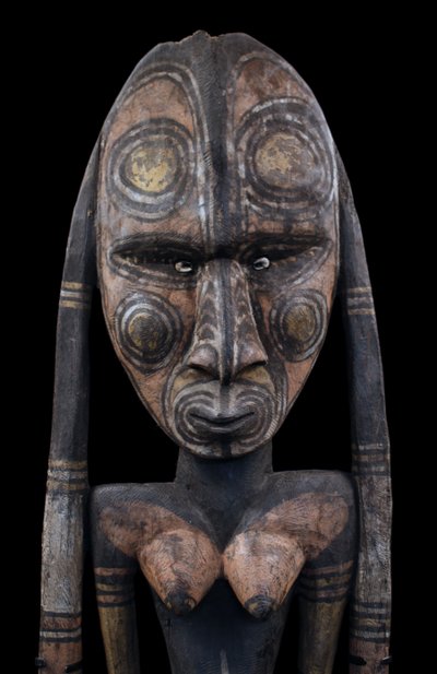 Figure crochet, Oceanian art, tribal art, Papua New Guinea, Oceania, 109 x 29 cm