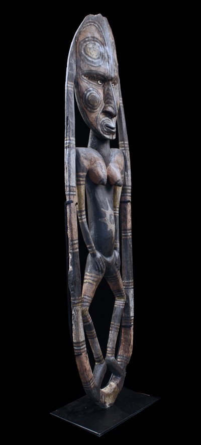 Figure crochet, Oceanian art, tribal art, Papua New Guinea, Oceania, 109 x 29 cm