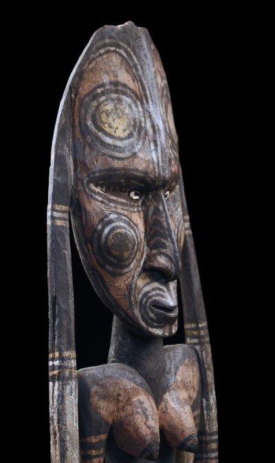 Figure crochet, Oceanian art, tribal art, Papua New Guinea, Oceania, 109 x 29 cm