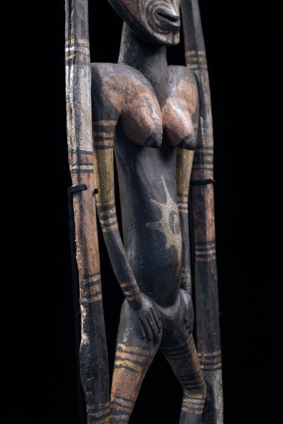 Figure crochet, Oceanian art, tribal art, Papua New Guinea, Oceania, 109 x 29 cm