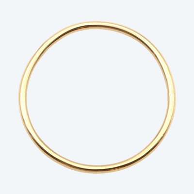 Bangle gold bracelet in 18 karat gold without clasp, Smooth, undecorated bracelet 