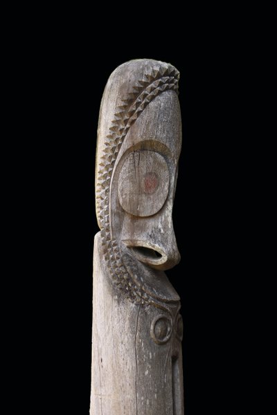 Slotted drum, Traditional Oceanian Instrument, Tribal Art, Pacific sculpture, 235 cm