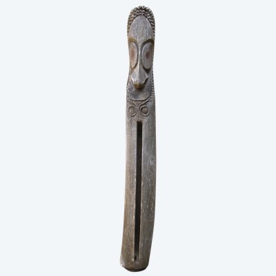 Slotted drum, Traditional Oceanian Instrument, Tribal Art, Pacific sculpture, 235 cm