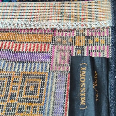 Magnifique tapis géométrique en laine italienne des années 1980 par Missoni pour T&J Vestor