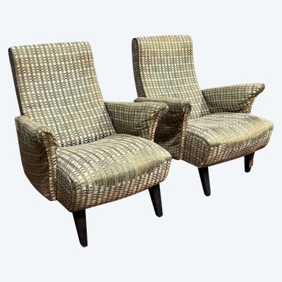 Pair of 1950s design armchairs