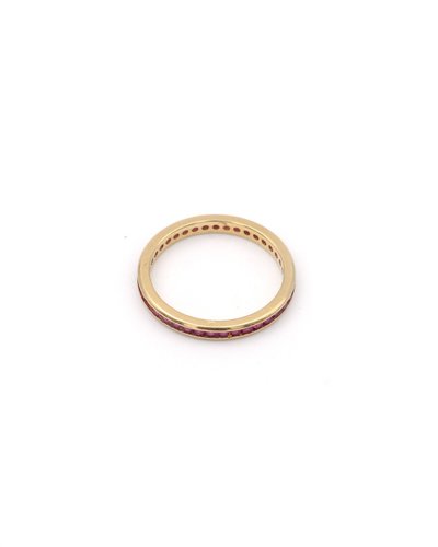 Anello nuziale con rubino americano in oro 18 carati, anelli nuziali di pregio, anelli di fidanzamento e matrimonio, anelli nuziali vintage