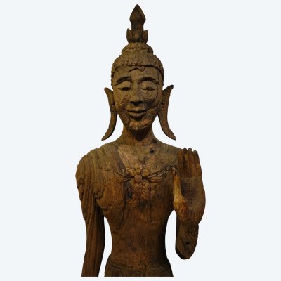 Très grand Bouddha en bois, Laos, 17e s.