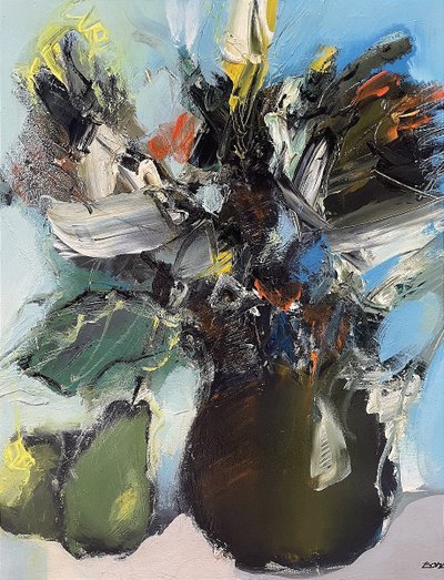 Jordi Bonas (1937-2017), Gemälde "Bouquet d'automne" aus den 1970er Jahren.