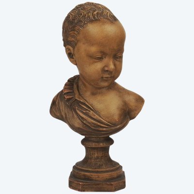 Busto di bambino in terracotta di Germain Pilon
