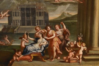 La Toeletta di Venere, Francesco Albani (Bologna 1578 - 1660) Seguace di