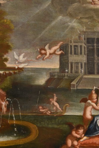 La Toeletta di Venere, Francesco Albani (Bologna 1578 - 1660) Seguace di