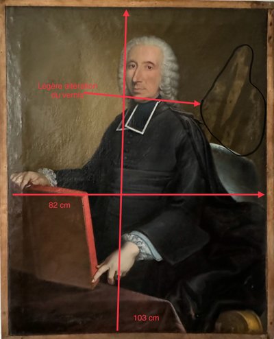 Large portrait of an 18th century prelate