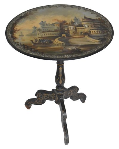 Tavolo con piedistallo d'epoca Napoleone III