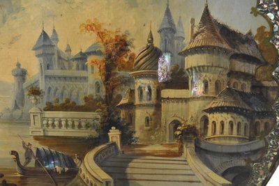 Tavolo con piedistallo d'epoca Napoleone III