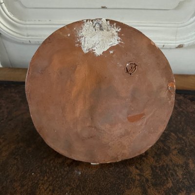 Medaglione in terracotta di Charles Filleul, profilo di un bambino, XX secolo