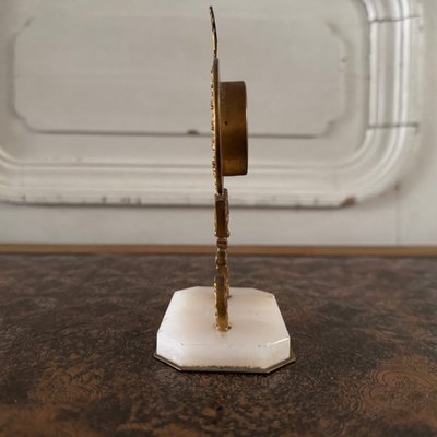 18th century bronze reliquary on marble base