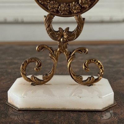 18th century bronze reliquary on marble base